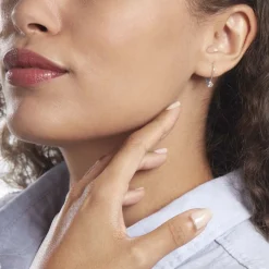 Histoire d'Or Boucles D'oreilles Pendantes Victoria Or Blanc Diamant