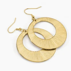 Boucles D'oreilles Pendantes Acier Doré Rohan-Histoire d'Or Discount