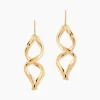 Histoire d'Or Boucles D'oreilles Pendantes Merone Vagues Or Jaune
