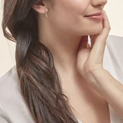 Histoire d'Or Boucles D'oreilles Pendantes Bartolomea Feuille Or Jaune