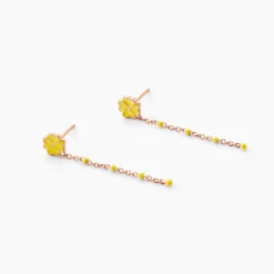 Boucles D'oreilles Pendantes Mimosa Argent Rose-Histoire d'Or Clearance