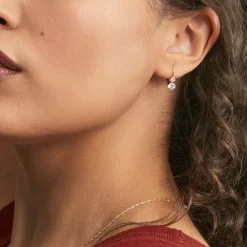 Boucles D'oreilles Pendantes Gulbeyaz Or Jaune Oxyde De Zirconium-Histoire d'Or Outlet