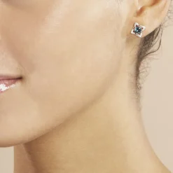 Histoire d'Or Boucles D'oreilles Pendantes Haia Or Rose Topaze Et Oxyde De Zirconium