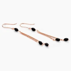 Histoire d'Or Boucles D'oreilles Pendantes Diamantine Argent Rose Pierre De Synthese