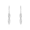 Boucles D'oreilles Pendantes Bartolomea Feuille Or Blanc-Histoire d'Or Outlet
