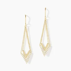 Histoire d'Or Boucles D'oreilles Pendantes Daina Or Jaune Oxyde De Zirconium