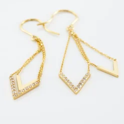 Histoire d'Or Boucles D'oreilles Pendantes Daina Or Jaune Oxyde De Zirconium