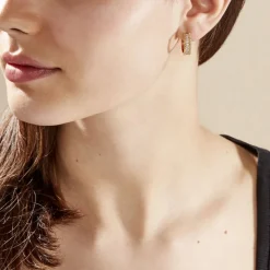 Histoire d'Or Boucles D'oreilles Pendantes Marie-baptistine Plaqué Or Oxyde