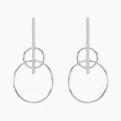 Boucles D'oreilles Pendantes Enissa Argent Blanc-Histoire d'Or Outlet