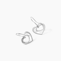 Histoire d'Or Boucles D'oreilles Pendantes Clarra Argent Blanc