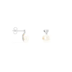 Histoire d'Or Boucles D'oreilles Pendantes Lorella Argent Blanc Perle De Culture