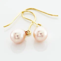 Histoire d'Or Boucles D'oreilles Pendantes Baroque Or Jaune Perles De Culture