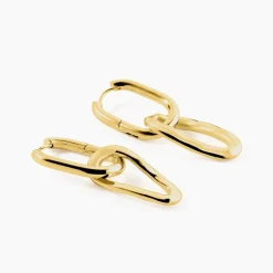 Histoire d'Or Boucles D'oreilles Pendantes Gold Aura Acier Jaune