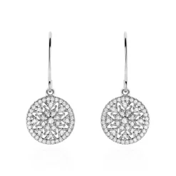 Histoire d'Or Boucles D'oreilles Pendantes Brunilda Argent Blanc Oxyde De Zirconium
