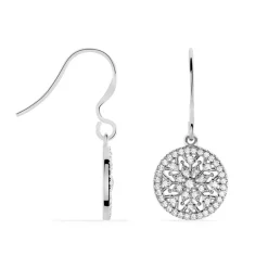 Histoire d'Or Boucles D'oreilles Pendantes Brunilda Argent Blanc Oxyde De Zirconium