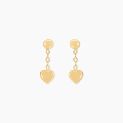 Boucles D'oreilles Pendantes Anne-maudae Pendantes Coeurs Or Jaune-Histoire d'Or Best