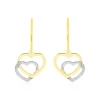 Boucles D'oreilles Pendantes Hedley Or Bicolore-Histoire d'Or Outlet