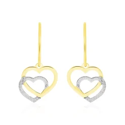Boucles D'oreilles Pendantes Hedley Or Bicolore-Histoire d'Or Outlet