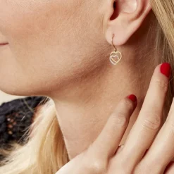 Boucles D'oreilles Pendantes Hedley Or Bicolore-Histoire d'Or Outlet