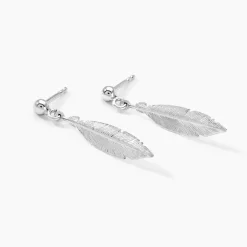 Histoire d'Or Boucles D'oreilles Pendantes Euriell Argent Blanc