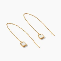 Boucles D'oreilles Pendantes Caron Or Jaune Nacre-Histoire d'Or Hot