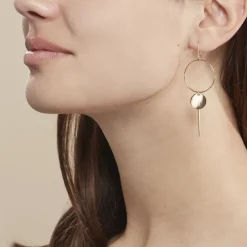 Boucles D'oreilles Pendantes Solaire Or Jaune-Histoire d'Or Hot