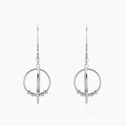 Boucles D'oreilles Pendantes Siara Argent Blanc-Histoire d'Or