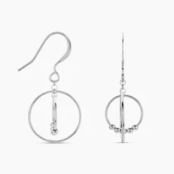 Boucles D'oreilles Pendantes Siara Argent Blanc-Histoire d'Or