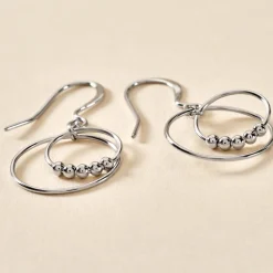 Boucles D'oreilles Pendantes Siara Argent Blanc-Histoire d'Or