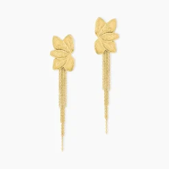 Histoire d'Or Boucles D'Oreilles Pendantes Thimea Acier Jaune Sans Pierre