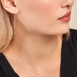 Histoire d'Or Boucles D'oreilles Pendantes Rain Or Jaune