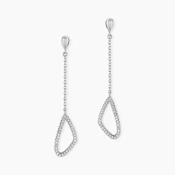 Histoire d'Or Boucles D'oreilles Pendantes Rosemay Argent Blanc Oxyde De Zirconium