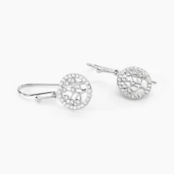 Histoire d'Or Boucles D'oreilles Pendantes Chimere Argent Blanc Oxyde De Zirconium