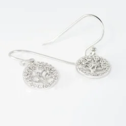 Histoire d'Or Boucles D'oreilles Pendantes Chimere Argent Blanc Oxyde De Zirconium