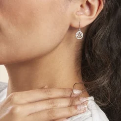 Histoire d'Or Boucles D'oreilles Pendantes Chimere Argent Blanc Oxyde De Zirconium