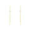 Boucles D'oreilles Pendantes Salman Or Jaune Perle De Culture-Histoire d'Or