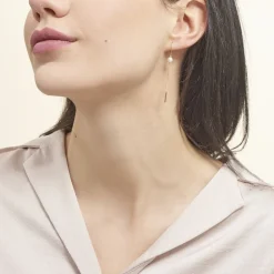 Boucles D'oreilles Pendantes Salman Or Jaune Perle De Culture-Histoire d'Or