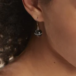 Boucles D'oreilles Pendantes Nina Cera Argent  Strass Et Céramique-Histoire d'Or