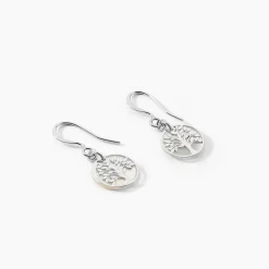 Histoire d'Or Boucles D'oreilles Pendantes Argent Blanc Sofee Nacress