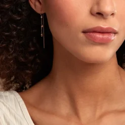 Histoire d'Or Boucles D'oreilles Pendantes Akoni Plaqué Or Jaune Oxyde De Zirconium