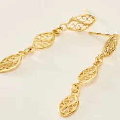 Histoire d'Or Boucles D'oreilles Pendantes Golden Acanty Or Jaune