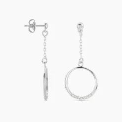Histoire d'Or Boucles D'oreilles Pendantes Amma Argent Blanc Oxyde De Zirconium