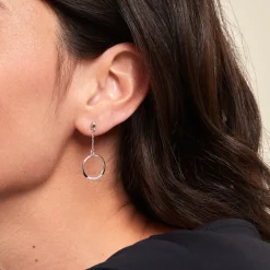 Histoire d'Or Boucles D'oreilles Pendantes Amma Argent Blanc Oxyde De Zirconium