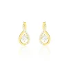 Histoire d'Or Boucles D'oreilles Pendantes Evana Or Jaune Oxyde De Zirconium