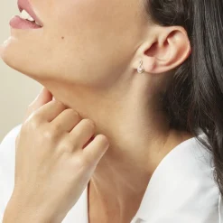 Histoire d'Or Boucles D'oreilles Pendantes Evana Or Jaune Oxyde De Zirconium