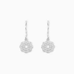 Boucles D'oreilles Pendantes Lynne Argent Blanc-Histoire d'Or Outlet