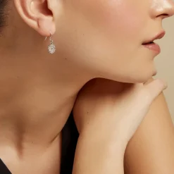 Boucles D'oreilles Pendantes Lynne Argent Blanc-Histoire d'Or Outlet