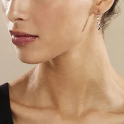 Boucles D'oreilles Pendantes Claudia Argent Blanc Oxyde De Zirconium-Histoire d'Or