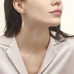 Boucles D'oreilles Pendantes Euriell Argent Blanc-Histoire d'Or Clearance