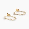 Histoire d'Or Boucles D'oreilles Pendantes Or Jaune Tiny Pearls Perle